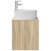 Wall Mounted Washbasin In Sonoma Oak 49.5 X 44.5 X 65 Cm