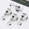 Stainless Steel Double Hook Removable Desk Hook for Backpacks - Side Mount for Student Desk, or Dormitory