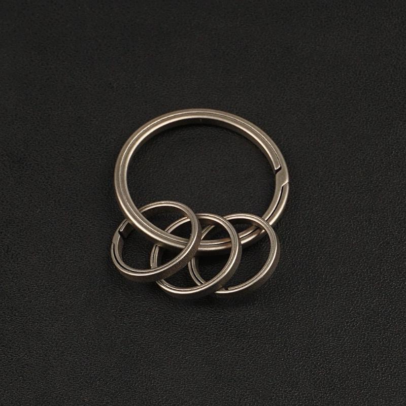 4Pcs Ultra-Light Titanium Alloy Key Ring Metal Hard Side Pushing Rings Diy Accessories Keyfobs Crafts Key Chain Pendant Gift