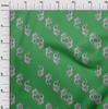 oneOone Georgette Viscose Green Fabric Block Sewing Material Print Fabric By The Yard 42 Inch