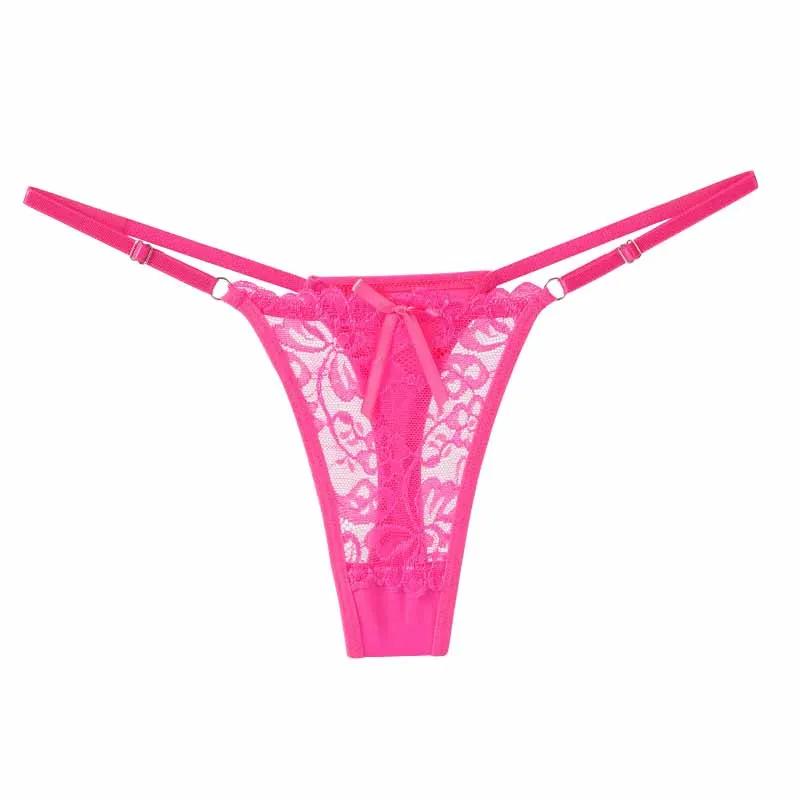 Sexy Lace Underwear Women Low Rise Adjustable Waist Thongs G-String Female Breathable Comfortable Lingerie