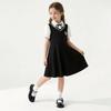 Girls' Academy-Style Graduation Dress: Stylish Fake Two-Piece Princess Outfit for Summer