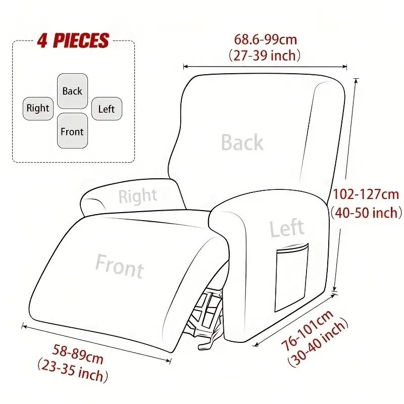 Recliner Sofa Cover Stretch Spandex Recliner Chiar Cover Elastic Non-Slip Armchair Slipcover Furniture Protect For Living Room
