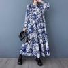 Women's Loose and Fashionable Long Sleeved Mid Length Dress