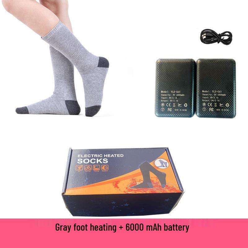Rechargeable Electric Heated Socks - Unisex Winter Foot Warmers