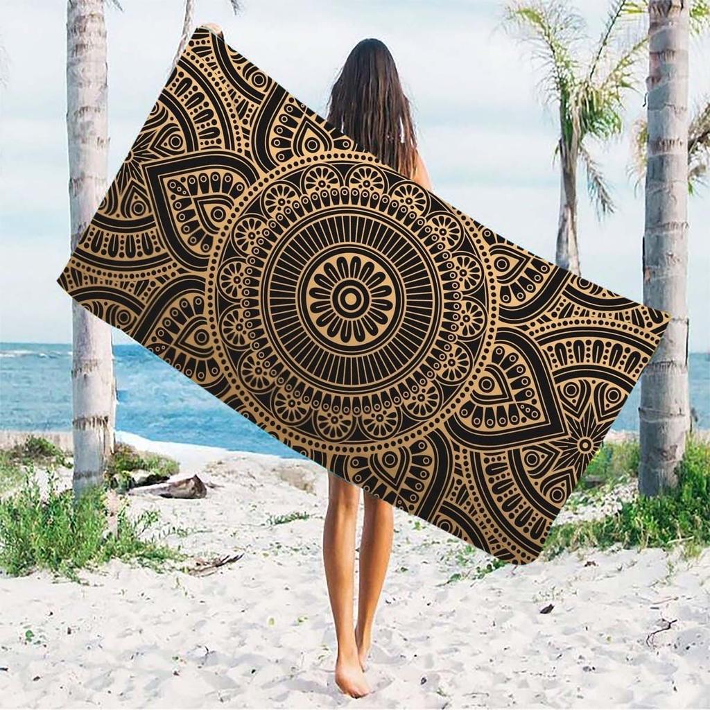 Exquisite Mandala-Patterned Beach Towel For Ultimate Beach Days! Suitable For Towels, Bath Towels, Beach Towels