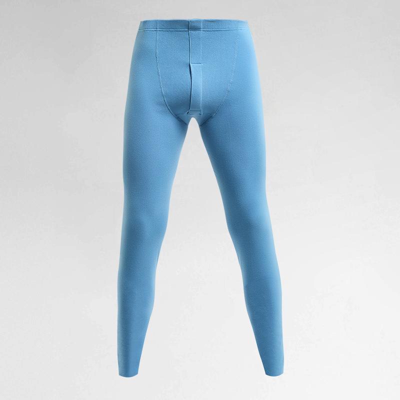 

«Мужской облегающий осенне-зимний термокостюм: Рубашки и брюки на бархатной подкладке 277B XXXL синий/серый