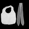 Elegant Travel Embroidery Lace Shoulder Bag Korean Style Large Capacity Women Sweet Tote Bag with Ribbons