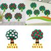 Peache Orange Banana Pear Apple Fruits Tree Felt Math Learning Education Board