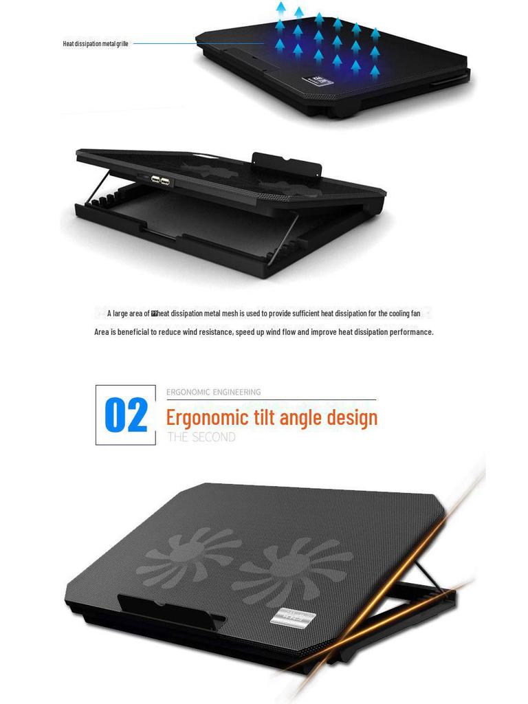 Nosi S200C Silent Cooling Pad for 14-15.6 Inch Laptops