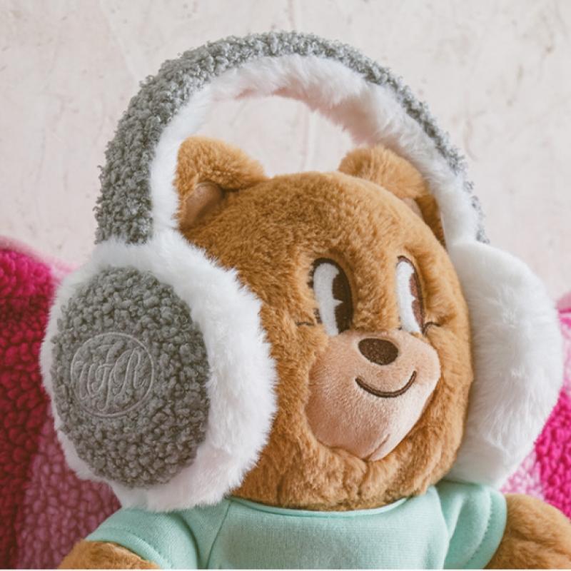 Căști cu blană Daiso Poggle Gri