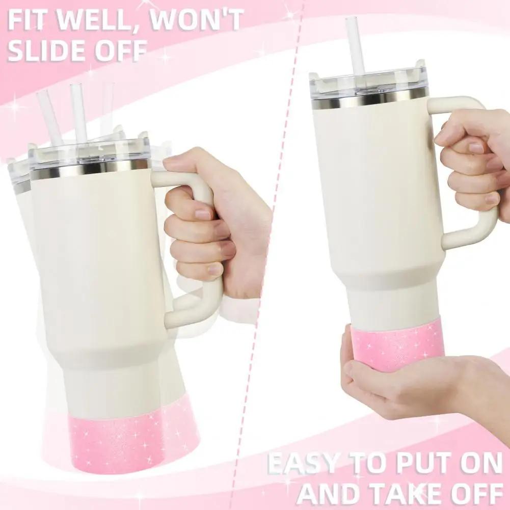Bpa-free Mug Sleeve Water Cup Sleeve Silicone Water Bottle Boot Sleeve Glitter Non-slip Insulation Cup Protector for Water