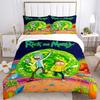 Rick Morty Adventure Print 3Pcs Bedding Setduvet Cover With 2 Bedropillowcase Home Birthday Gift