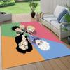 Hunter × Hunter Flannel Pattern Square Carpet,Area Rug,Carpet Rug for Living Room Bedroom Sofa Playroom Decor,Non-slip Floor Mat