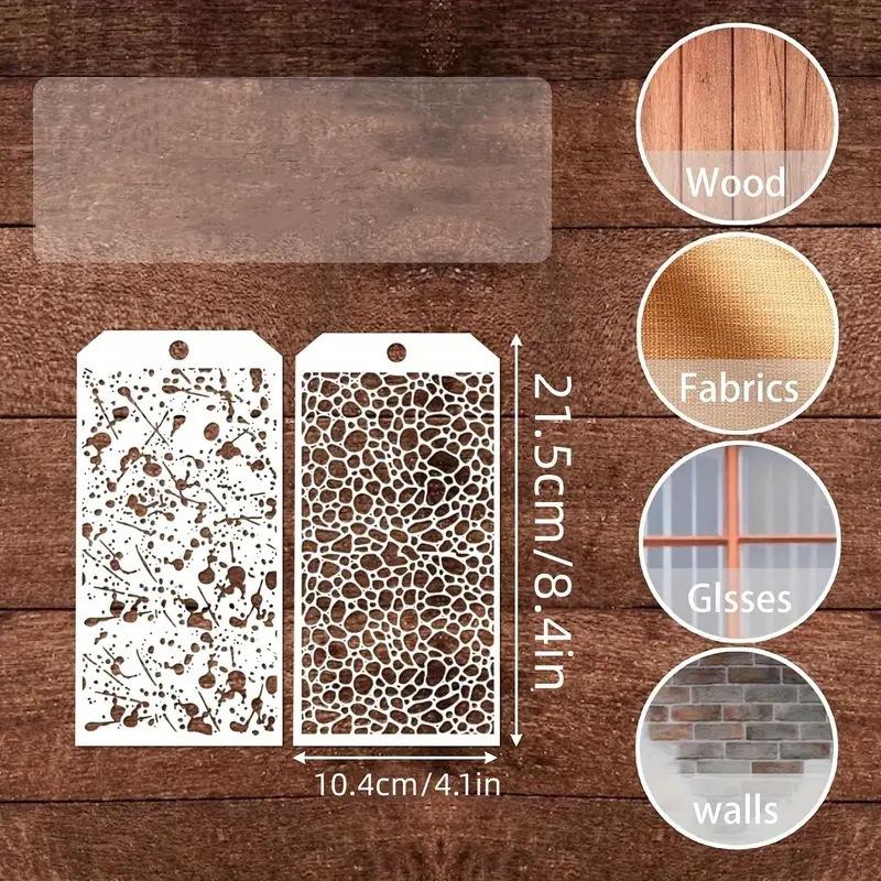 Creative, Children's Graffiti, Washable, PET Material, Hollowed Out 8-piece Set, Textured Theme, Painting Template