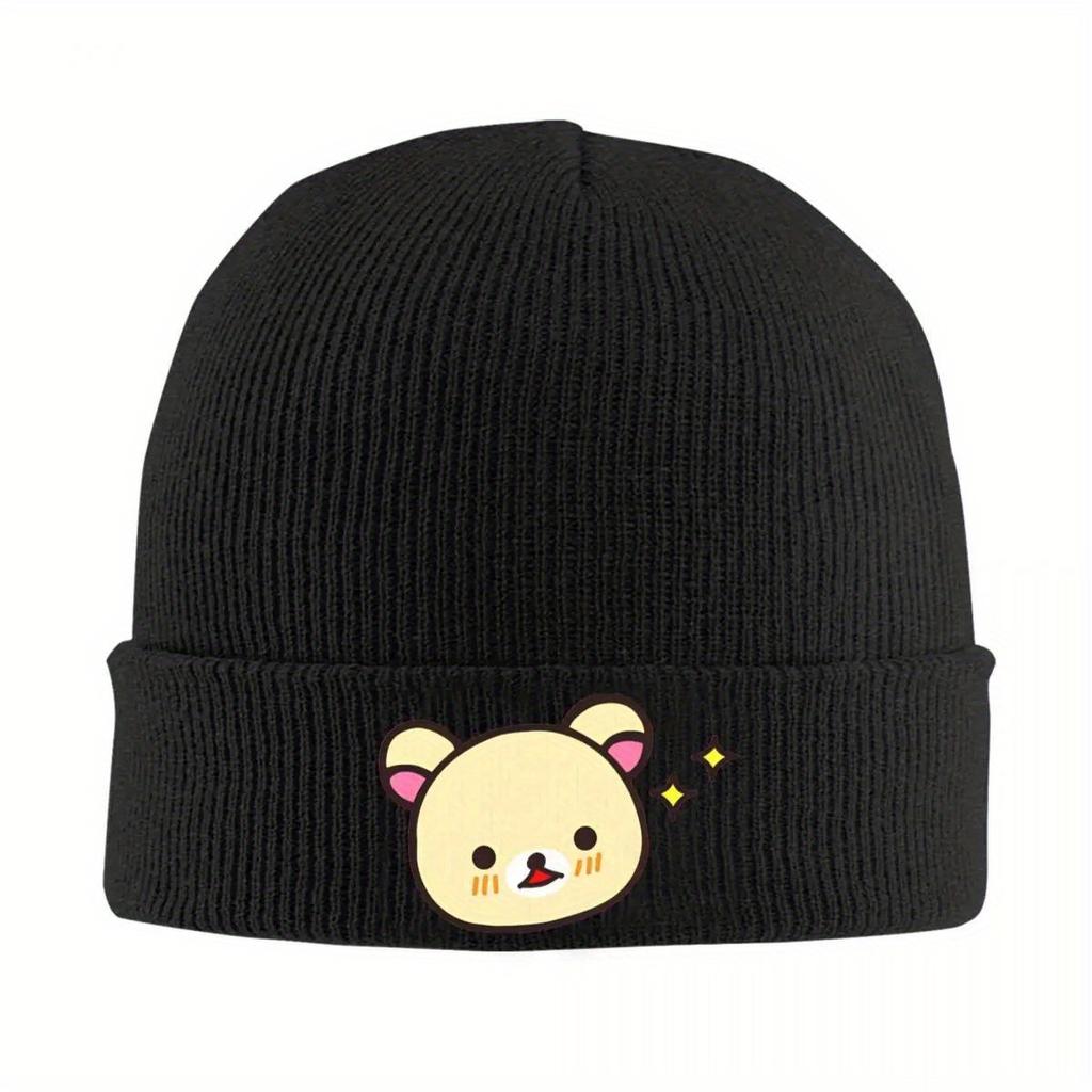 Rilakkuma Kawaii Bears Cute Animals Knitted Hat Beanie Autumn Winter Hat Warm Fashion Cute Aesthetic Caps for Men Women
