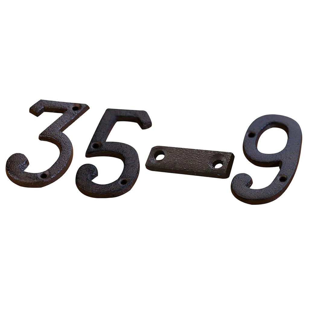 0 to 9, A to Z Metal Letters Numbers Cast Iron Decoration House Sign Doorplate DIY Cafe Wall House Door Address Alphabet Number
