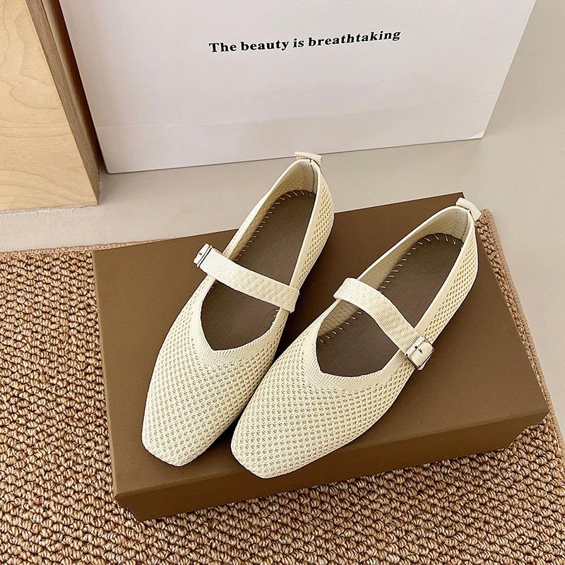 

Женская повседневная обувь 2025 Вязаная сетчатая спортивная обувь Удобная дышащая универсальная Весна Осень ЕВА стелька Резиновая подошва Мэри Джейн 35