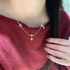 Medieval Style Golden Cross Iris Necklace Female Versatile Temperament Collarbone Chain Light Luxury High-End Jewelry