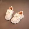 Girls shoes Children's princess small leather shoes 2025 autumn and winter new winter girls single shoes soft-soled fluffy shoes