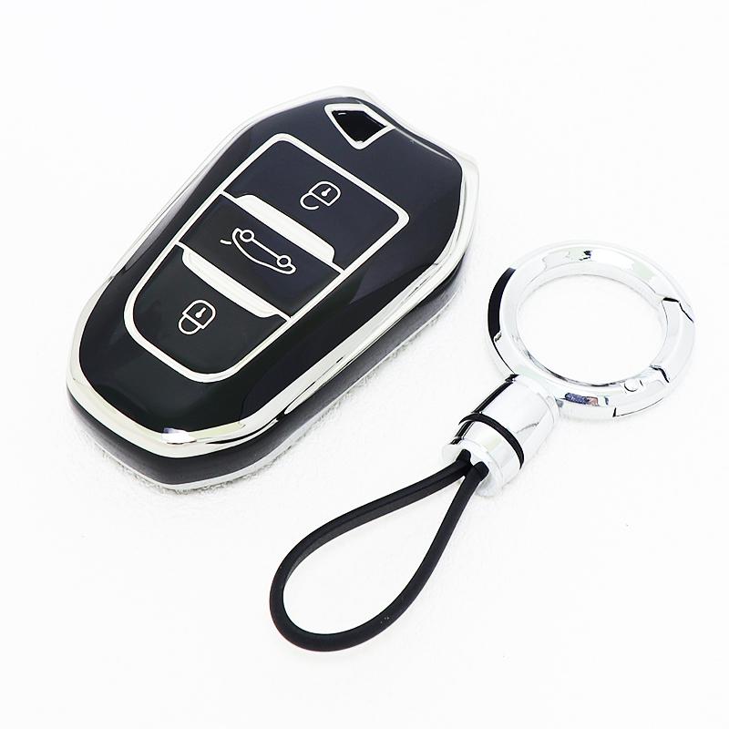 Voor Peugeot 2008 3008 5008 308 508 Auto Sleutelhanger Cover Case Houder Keyless Voor Citroen C3 C5 Aircross C4 Ds 3 7 9 Crossback