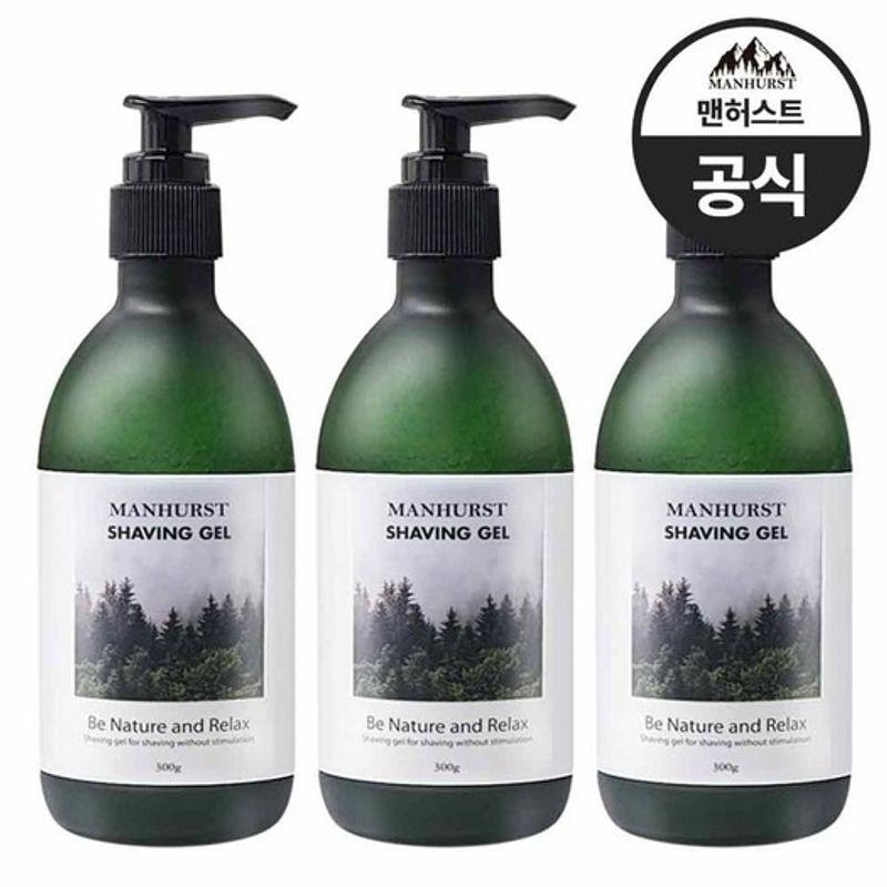 

MANHURST Trouble-Free Shaving Gel, Shaving Gel, Shaving Cream, Shaving Foam 300ml x 3 FREE