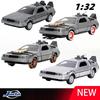 JADA 1/32 DMC-12 DeLorean DMC I II III Back To The Future Time Machine Mr.Fusion Diecast Toy Vehicle Car Model