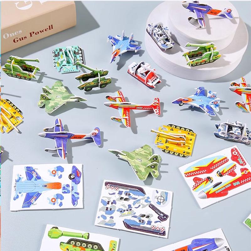 3D Cartoon Airplane Puzzle: Creative DIY Educational Gift for Kids