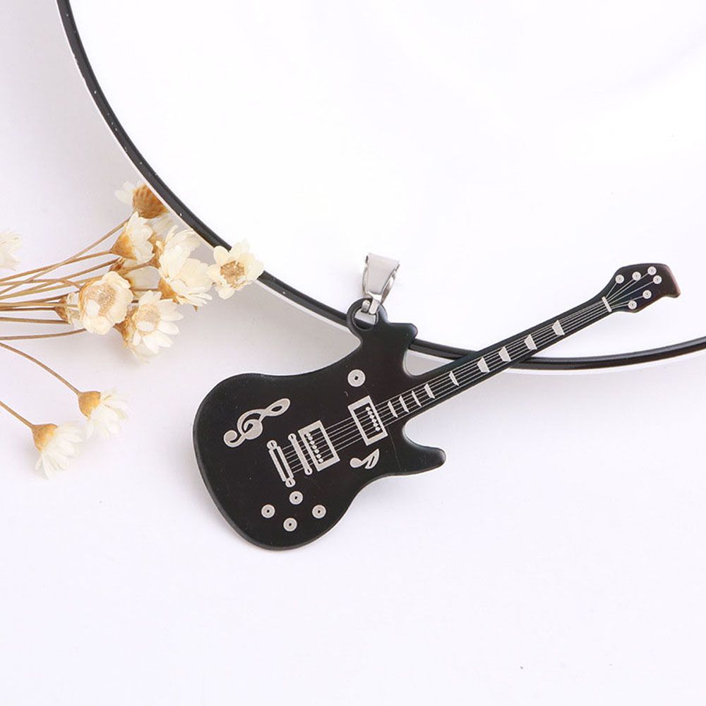 Trendy Pendant Sweater Chain Leather Guitar Necklaces Jewelry Fashion Accessories Clavicle Chain