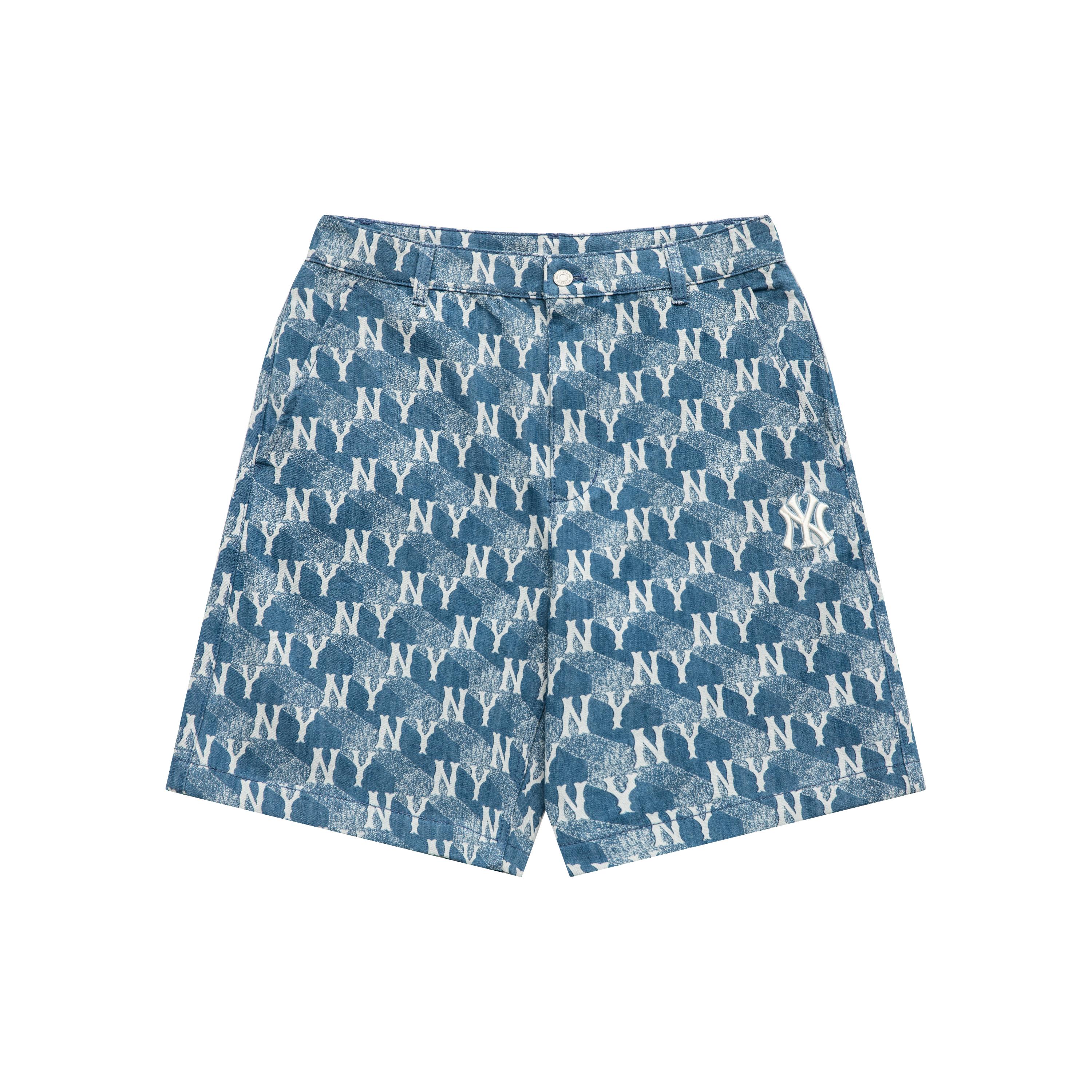 

New MLB Denim Shorts Men s Sky Blue 3LDPM0433-50SBL M