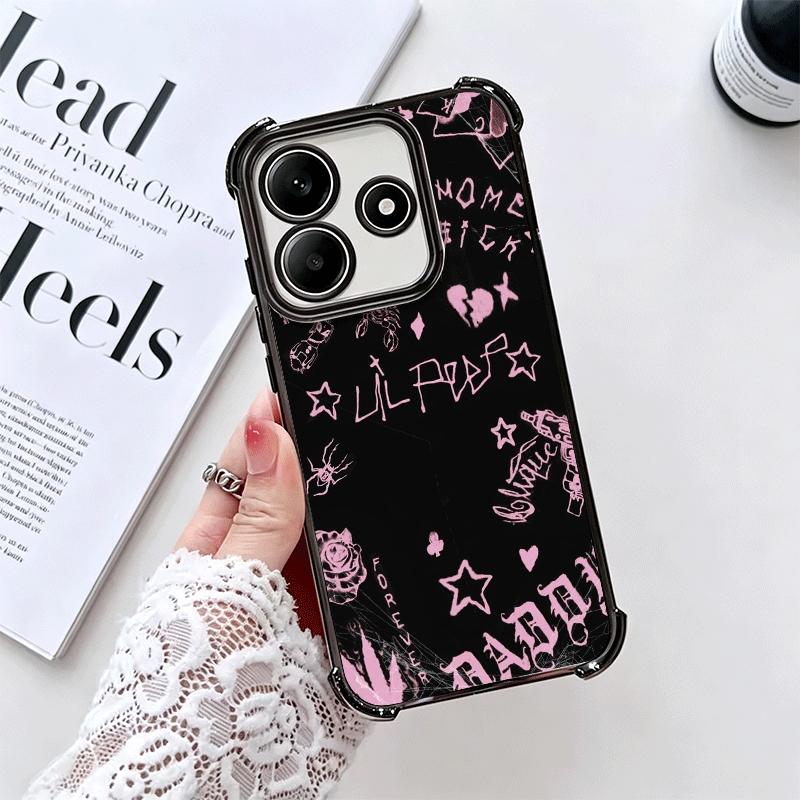 Lil Peep Hellboy Love Plating Phone Case For Xiaomi Redmi Note 14 15 Pro Plus 13 12 11 11S 11T 10 9S 9 5G Anti-Fall Airabag Cove