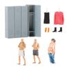 1:64 Scale Car Model Garage Figure Scenario Models for Race Medal People Old Man Locker