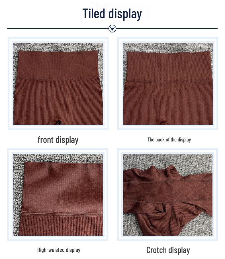 Women's Ribbed Seamless Yoga Set: Striped Sports Bra, Tank Top, Long Pants, and Shorts