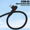 0.25m 1m 2m 120W Braided 90-Degree Elbow Fast Charging USB To Type-C Cable for Gaming for 16 15 14 13 12 Redmi K50