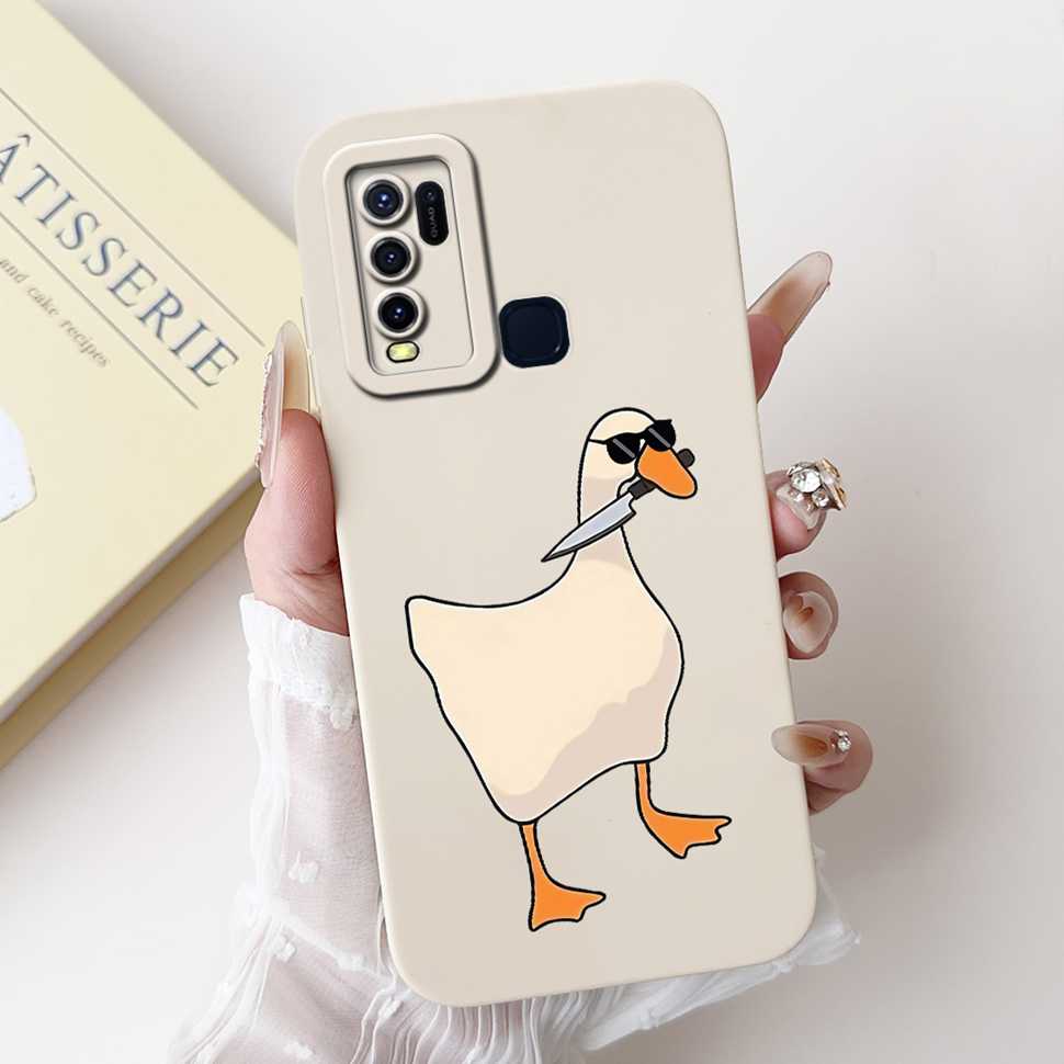 For vivo Y50 2020 1935 6.53" Case Cherry Girl Soft Silicone Cover Cartoon Rabbit For Vivo y50 VIVO Y50 V1965A Phone Cases Bumper