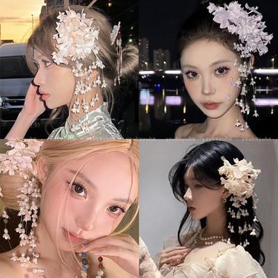 Diadème de Mariage Féerique Barrettes Fleurs Élégantes Headwear de Mariée Tempérament Bijoux de Cheveux