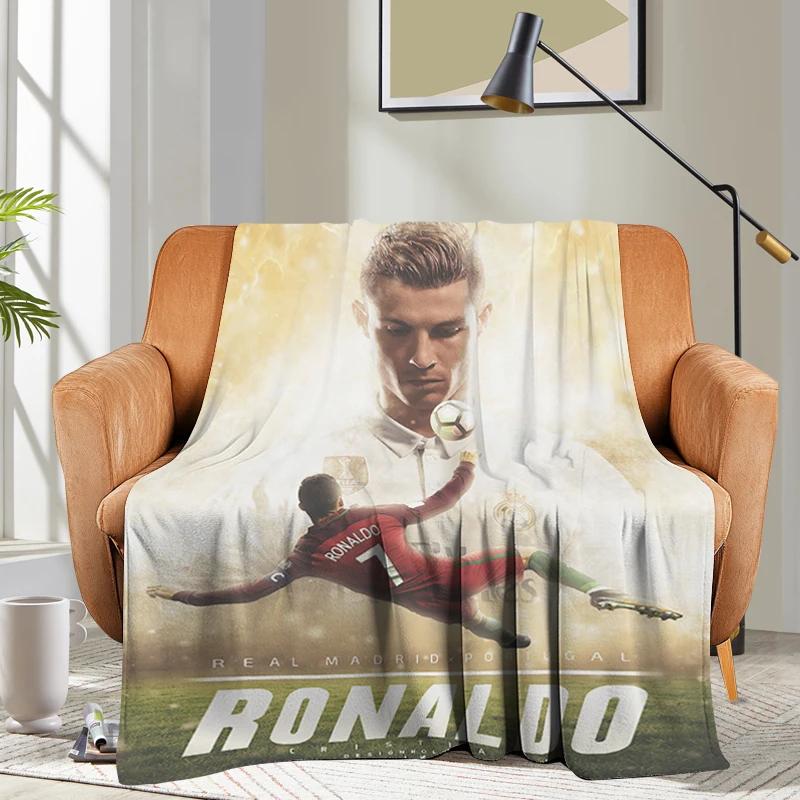 Coperta Personalizzata Divano Ronaldo CR7 Letto Campeggio Pisolino Coperte Morbide e Soffici per l'Inverno Caldo King Size Biancheria da Letto in Microfibra