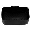 2 Sets Kitchen Fryer Silicone Basket and Mat Reusable Non Stick Rectangular   Oven Accessories for   DZ201 Foodi 8QT