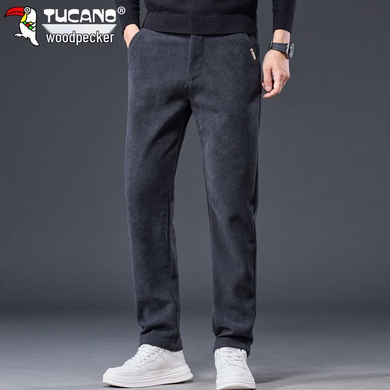 Tucano Men's Boa Fleece Straight-Leg Casual Business Trousers