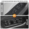Car Window Lifter Panel Sticker for Volkswagen T-Roc Troc 2018-2026 LHD Imitation Carbon Fiber ABS Interior Styling Accessories