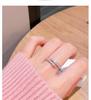 S925 Sterling Silver Snake Head Adjustable Open Ring for Women - Korean/Japanese Style Light Luxury with Full Diamond Shine