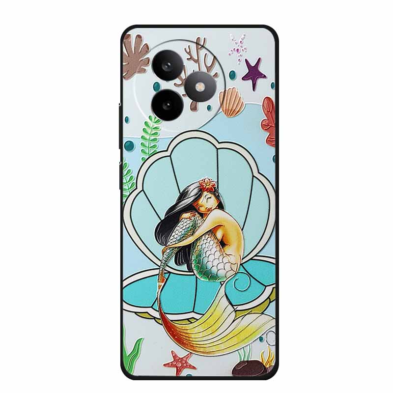 6,83" För Redmi K 80 K80 Ultra Fodral 3D Präglad Blomma Svart Silikon Mjuk Baksida Fodral För Redmi K 80 Ultra Stötsäker Fundas