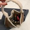 Trendy Brand Designer Lamb Wool Shoulder Bag Bucket Women Handbags And Purse Winter Lady's Leather Underarm Tote Bag