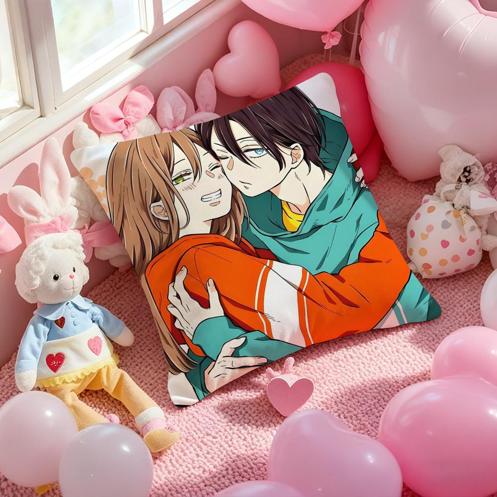 My Love Story with Yamada-kun At Lv999 Cushion Cover Pattern Printed Pillowcase for Living Room Sofa Cushion Cover&Bedroom Decor