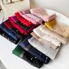 Spring new solid color pearl silk scarf women's imitation silk light large shawl long scarf scarf