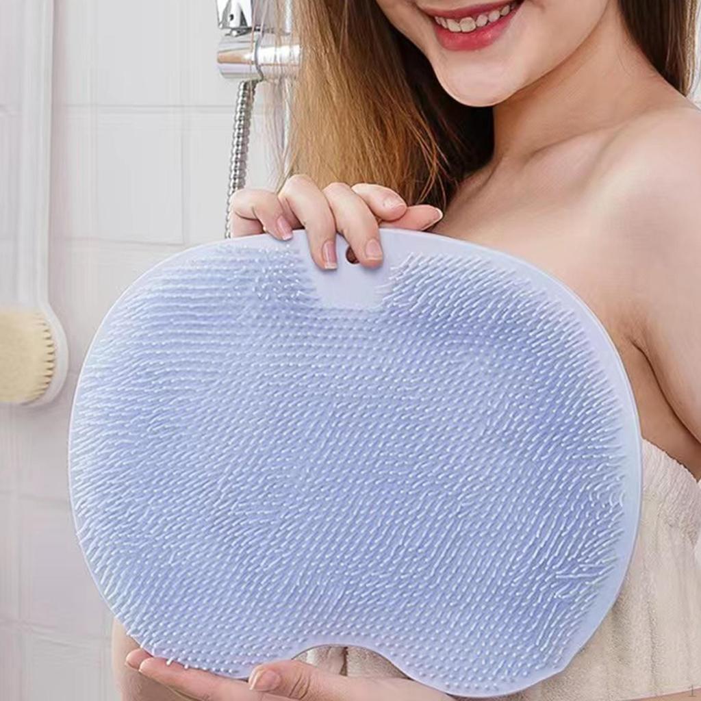 Back Scrubbing Pad for Feet in Shower with Space Saving Design And Suction Cups