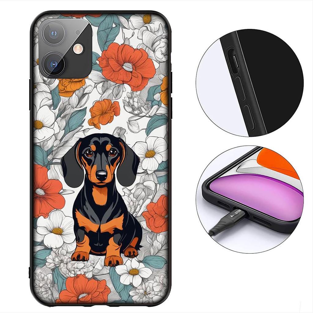 Dachshund Pet Animal Dog Cover for Apple iPhone 16 17 Air 14 15 Pro Max Plus 16+ 16E 14+ ProMax Casing Coque Case