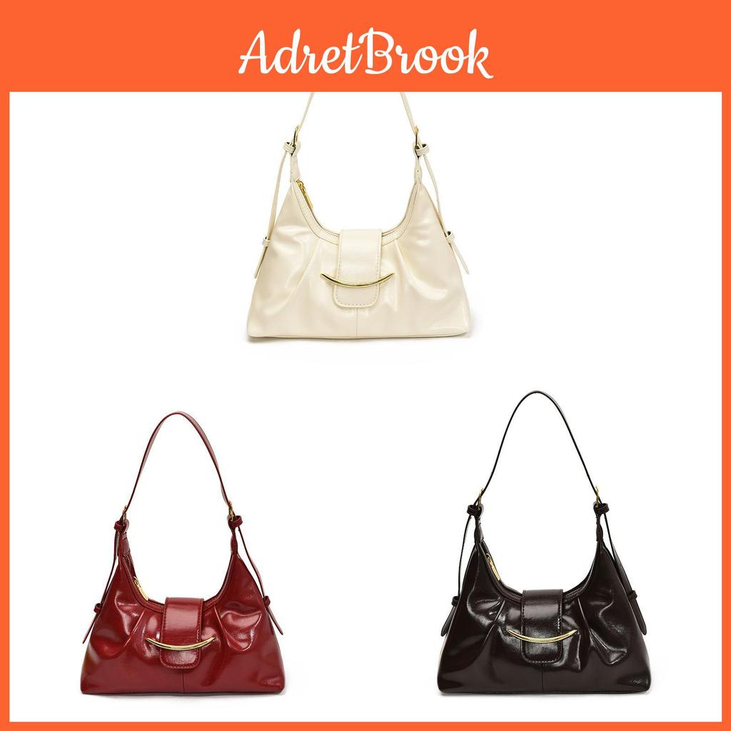 Pu Underarm Bag For Women With Zipper Closure And Interior Pouch For Daily Use