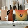 Cute Black and White Cat Pattern Throw Pillow Cushions Polyester pillowcase, sofa decorative cushion cov Headboard Pillow