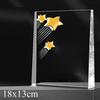 Customized Crystal Trophy with Metal Pendant, Beveled Version Trophy, Customized Award, Company Award, Staff, Free Engraving 1Pc